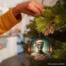 Ancient Mummy with Santa Hat Ornament, Enigmatic Holiday Gift for Horror Enthusiasts Ancient Mummy with Santa Hat Ornament, Enigmatic Holiday Gift for Horror Enthusiasts