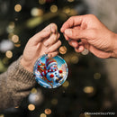 Arctic Sleigh Snowman’s Magical Ride Christmas Ornament, Handmade Frosty Winter Gift Arctic Sleigh Snowman’s Magical Ride Christmas Ornament, Handmade Frosty Winter Gift