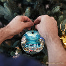 Artistic Glacier National Park Adventure Handmade Ceramic Ornament, Montana Souvenir and Gift Artistic Glacier National Park Adventure Handmade Ceramic Ornament, Montana Souvenir and Gift