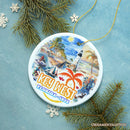 Artistic Key West Ceramic Ornament, Tropical Florida Vacation and Beach Paradise Christmas Souvenir Artistic Key West Ceramic Ornament, Tropical Florida Vacation and Beach Paradise Christmas Souvenir