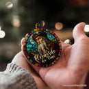 Artistic Leonardo da Vinci Self-Portrait in Stained Glass Themed Christmas Ornament, Medieval Renaissance Italy Keepsake Artistic Leonardo da Vinci Self-Portrait in Stained Glass Themed Christmas Ornament, Medieval Renaissance Italy Keepsake