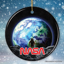 Artistic NASA Handcrafted Christmas Ornament, Astronaut in Outer Space with the Planets Artistic NASA Handcrafted Christmas Ornament, Astronaut in Outer Space with the Planets