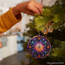 Whispering Shadows Enchanted Cobweb Stained Glass Style Ceramic Ornament, Halloween Themed Christmas Gift and Decor Whispering Shadows Enchanted Cobweb Stained Glass Style Ceramic Ornament, Halloween Themed Christmas Gift and Decor