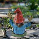 Zombie Gnome Garden Statue, 8" Outdoor Halloween Figurine Yard Decoration Zombie Gnome Garden Statue, 8" Outdoor Halloween Figurine Yard Decoration
