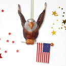 American Bald Eagle Patriotic Glass Ornament, USA Flag Christmas Decor American Bald Eagle Patriotic Glass Ornament, USA Flag Christmas Decor