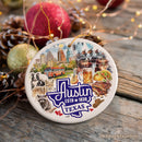 Artistic Austin Texas Christmas Ornament, Unique Ceramic Keepsake Souvenir and Gift Artistic Austin Texas Christmas Ornament, Unique Ceramic Keepsake Souvenir and Gift