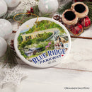 Artistic Blue Ridge Parkway Ceramic Ornament, US Travel Souvenir and Christmas Gift Artistic Blue Ridge Parkway Ceramic Ornament, US Travel Souvenir and Christmas Gift