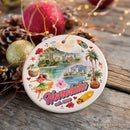 Artistic Honolulu Hawaii Christmas Ornament, Tropical Hawaiian Keepsake and Souvenir Gift Artistic Honolulu Hawaii Christmas Ornament, Tropical Hawaiian Keepsake and Souvenir Gift