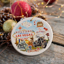 Artistic Las Vegas Collage Art Ceramic Ornament, Slot Machines Cards and Casino Travel Souvenir Artistic Las Vegas Collage Art Ceramic Ornament, Slot Machines Cards and Casino Travel Souvenir