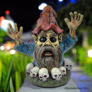 Zombie Gnome Garden Statue, 8" Outdoor Halloween Figurine Yard Decoration Zombie Gnome Garden Statue, 8" Outdoor Halloween Figurine Yard Decoration