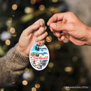 Artistic Tropical Barbados Landmarks and Beaches Ornament, Travel Caribbean Paradise Christmas Souvenir Artistic Tropical Barbados Landmarks and Beaches Ornament, Travel Caribbean Paradise Christmas Souvenir