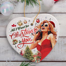 All I Want for Christmas is You Elegant Artistic Musical Christmas Ornament, Classic Tree Decoration All I Want for Christmas is You Elegant Artistic Musical Christmas Ornament, Classic Tree Decoration