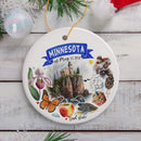 Artistic Minnesota State Themes and Landmarks Christmas Ornament Artistic Minnesota State Themes and Landmarks Christmas Ornament