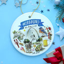 Artistic Missouri State Themes and Landmarks Christmas Ornament Artistic Missouri State Themes and Landmarks Christmas Ornament