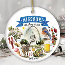 Artistic Missouri State Themes and Landmarks Christmas Ornament Artistic Missouri State Themes and Landmarks Christmas Ornament