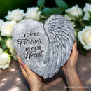 You’re Forever in Our Hearts Angel Wing Stepping Stone, 9.5" Garden Decorative Memorial Resin Figurine You’re Forever in Our Hearts Angel Wing Stepping Stone, 9.5" Garden Decorative Memorial Resin Figurine