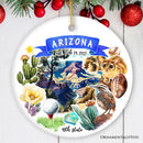 Artistic Arizona State Themes and Landmarks Christmas Ornament Artistic Arizona State Themes and Landmarks Christmas Ornament
