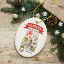 Artistic Alabama State Themes and Landmarks Christmas Ornament Artistic Alabama State Themes and Landmarks Christmas Ornament