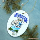 Artistic Mississippi State Themes and Landmarks Christmas Ornament Artistic Mississippi State Themes and Landmarks Christmas Ornament