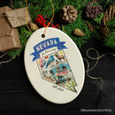 Artistic Nevada State Themes and Landmarks Christmas Ornament Artistic Nevada State Themes and Landmarks Christmas Ornament