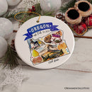 Artistic Oregon State Themes and Landmarks Christmas Ornament Artistic Oregon State Themes and Landmarks Christmas Ornament