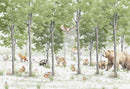 Woodland Animals Forest Wallpaper Mural - Peel and Stick Nursery Wall Decor Woodland Animals Forest Wallpaper Mural - Peel and Stick Nursery Wall Decor