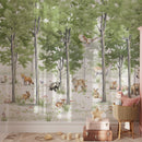 Woodland Animals Forest Wallpaper Mural - Peel and Stick Nursery Wall Decor Woodland Animals Forest Wallpaper Mural - Peel and Stick Nursery Wall Decor