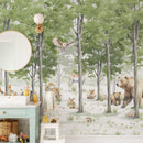 Woodland Animals Forest Wallpaper Mural - Peel and Stick Nursery Wall Decor Woodland Animals Forest Wallpaper Mural - Peel and Stick Nursery Wall Decor