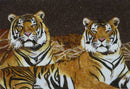 Glass Mosaic Art - Tiger Couple Glass Mosaic Art - Tiger Couple