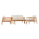 Circa Modern 4-Piece Solid Wood Spindle Patio Chat Set Circa Modern 4-Piece Solid Wood Spindle Patio Chat Set
