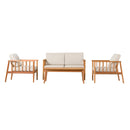 Circa Modern 4-Piece Solid Wood Spindle Patio Chat Set Circa Modern 4-Piece Solid Wood Spindle Patio Chat Set
