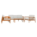 Circa Modern 5-Piece Solid Wood Spindle Patio Chat Set Circa Modern 5-Piece Solid Wood Spindle Patio Chat Set