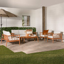 Circa Modern 5-Piece Solid Wood Spindle Patio Chat Set Circa Modern 5-Piece Solid Wood Spindle Patio Chat Set