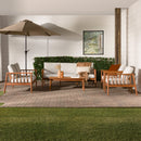Circa Modern 5-Piece Solid Wood Spindle Patio Chat Set Circa Modern 5-Piece Solid Wood Spindle Patio Chat Set