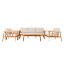 Circa Modern 5-Piece Solid Wood Spindle Patio Chat Set Circa Modern 5-Piece Solid Wood Spindle Patio Chat Set