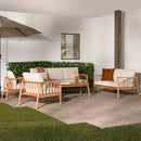 Circa Modern 5-Piece Solid Wood Spindle Patio Chat Set Circa Modern 5-Piece Solid Wood Spindle Patio Chat Set
