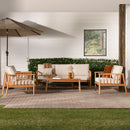 Circa Modern 5-Piece Solid Wood Spindle Patio Chat Set Circa Modern 5-Piece Solid Wood Spindle Patio Chat Set