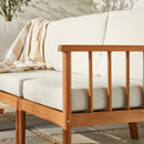 Circa Modern 6-Piece Spindle Solid Wood Outdoor Sectional and Coffee Table Circa Modern 6-Piece Spindle Solid Wood Outdoor Sectional and Coffee Table