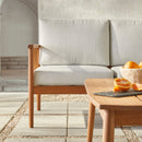 Circa Modern 6-Piece Spindle Solid Wood Outdoor Sectional and Coffee Table Circa Modern 6-Piece Spindle Solid Wood Outdoor Sectional and Coffee Table