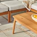 Circa Modern 6-Piece Spindle Solid Wood Outdoor Sectional and Coffee Table Circa Modern 6-Piece Spindle Solid Wood Outdoor Sectional and Coffee Table