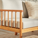 Circa Modern 6-Piece Spindle Solid Wood Outdoor Sectional and Coffee Table Circa Modern 6-Piece Spindle Solid Wood Outdoor Sectional and Coffee Table