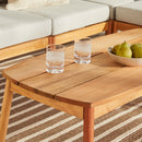 Circa Modern 6-Piece Spindle Solid Wood Outdoor Sectional and Coffee Table Circa Modern 6-Piece Spindle Solid Wood Outdoor Sectional and Coffee Table