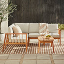 Circa Modern 6-Piece Spindle Solid Wood Outdoor Sectional and Coffee Table Circa Modern 6-Piece Spindle Solid Wood Outdoor Sectional and Coffee Table