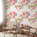 Delicate Watercolor Spring Flowers Wallpaper Mural Delicate Watercolor Spring Flowers Wallpaper Mural