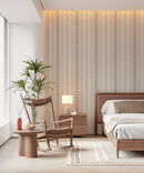 Ojai Stripe Wallpaper - Neutral Linen Texture Striped Wall Covering Ojai Stripe Wallpaper - Neutral Linen Texture Striped Wall Covering