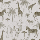 Safari Chic Animal Print Wallpaper - Elegant African Wildlife Illustrations Safari Chic Animal Print Wallpaper - Elegant African Wildlife Illustrations