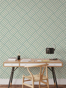 Green Geometric Stripes Pattern Peel and Stick Wallpaper Green Geometric Stripes Pattern Peel and Stick Wallpaper