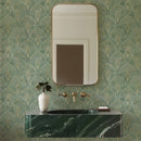 Art Deco Green and Gold Wallpaper Art Deco Green and Gold Wallpaper