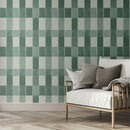 Modern Green Checkered Wallpaper Peel and Stick Modern Green Checkered Wallpaper Peel and Stick