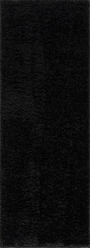 Faina Solid Black Shag Washable Area Rug - Clearance Faina Solid Black Shag Washable Area Rug - Clearance